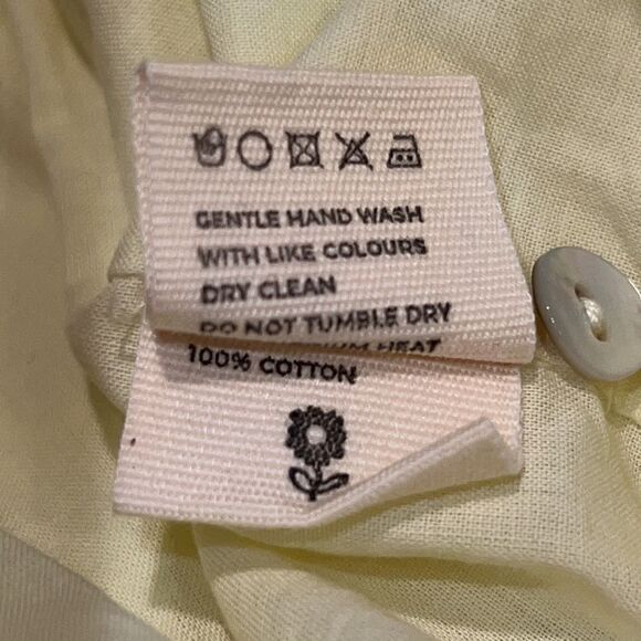 NWT INNIKA CHOO - ALOTTA GÜD PEASANT DRESS IN BUTTER Yellow Size Small-Medium - Picture 12 of 15